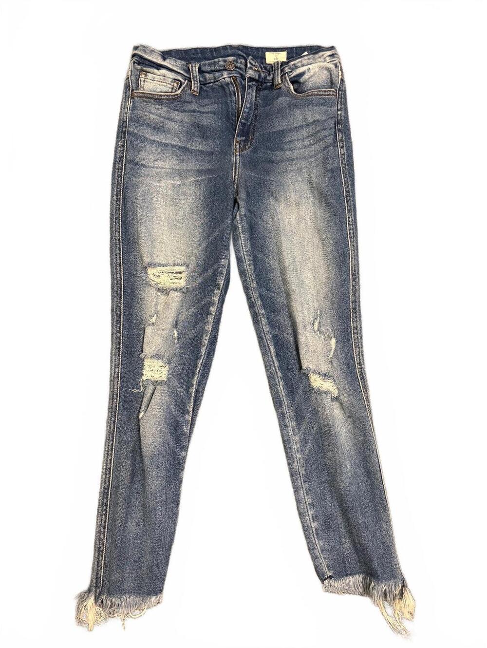 Bridge by GLY Curvy High Rise Ankle Skinny Jeans Size 27
